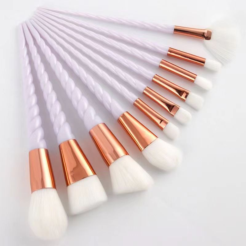 Set 10 Pinceaux Maquillage Licorne — Édition Paillettes