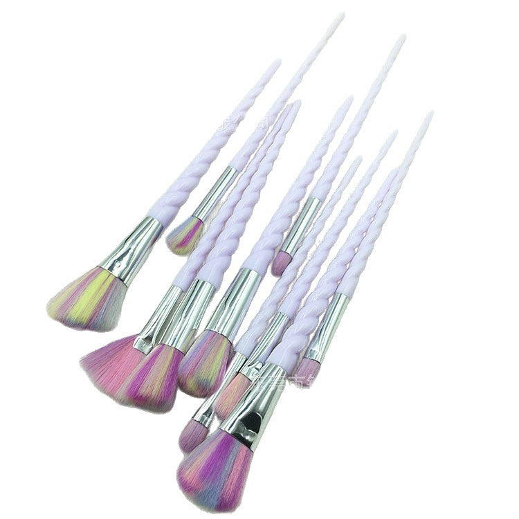 Set 10 Pinceaux Maquillage Licorne — Édition Paillettes