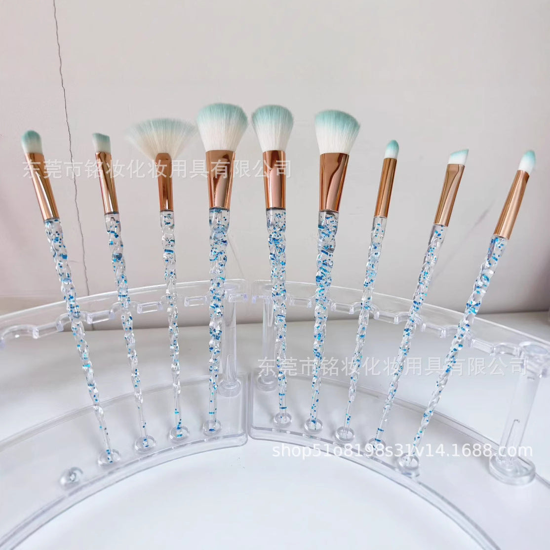 Set 10 Pinceaux Maquillage Licorne — Édition Paillettes