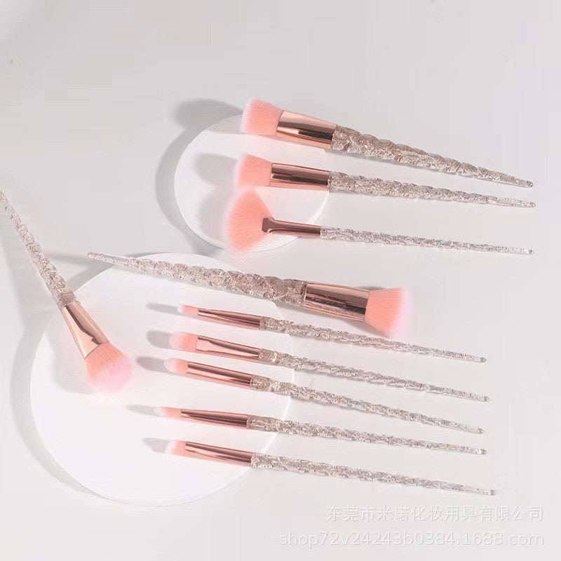 Set 10 Pinceaux Maquillage Licorne — Édition Paillettes