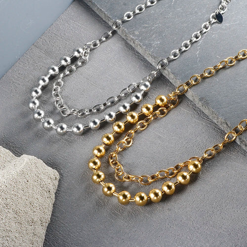 Stainless Steel Creative Steel Ball Chain Necklace